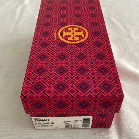 TORY BURCH Black Reva / Minnie Travel Ballet Flats, Size 6.5. Like New - Picture 7 of 8